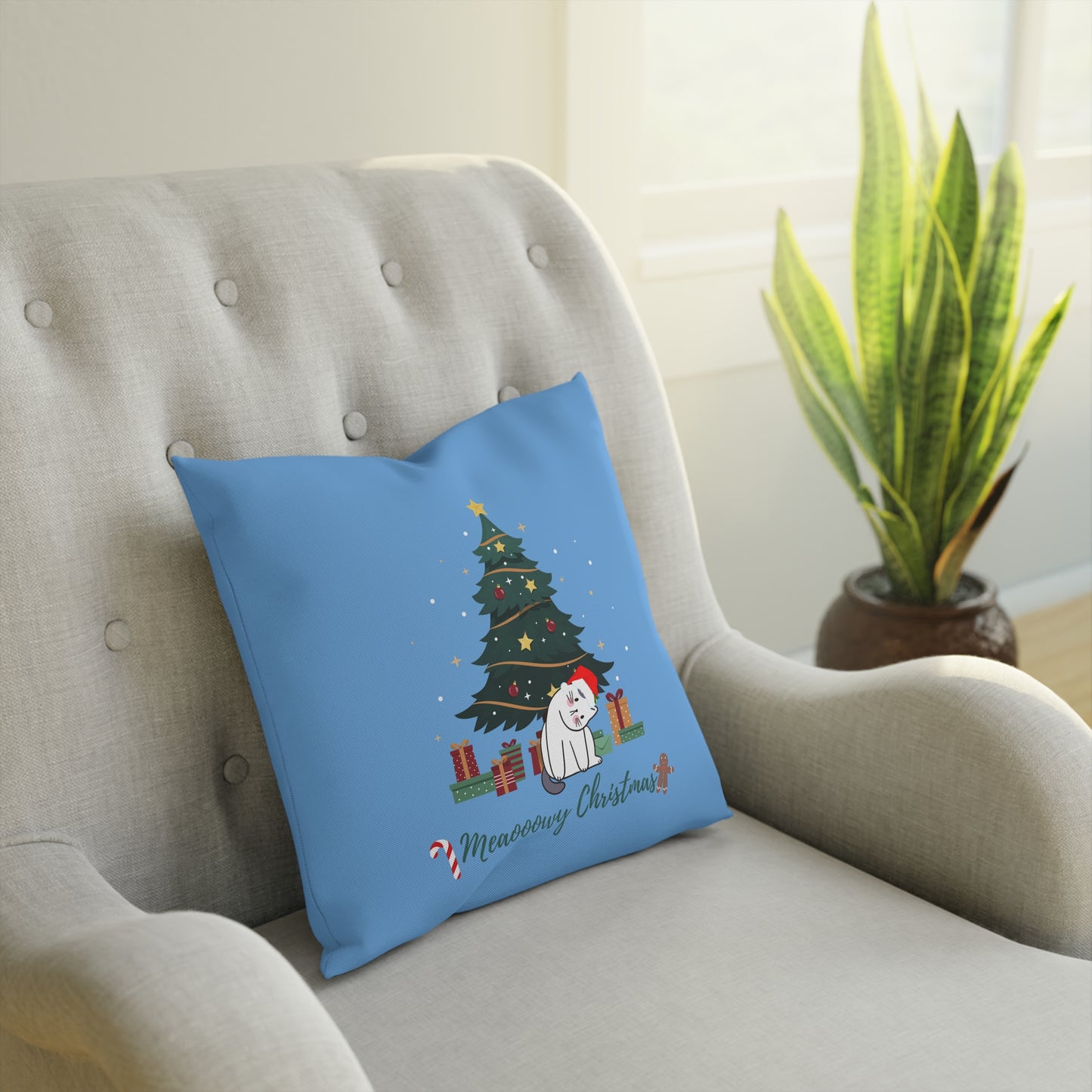 Cat lover funny Christmas Cushion - Pillow