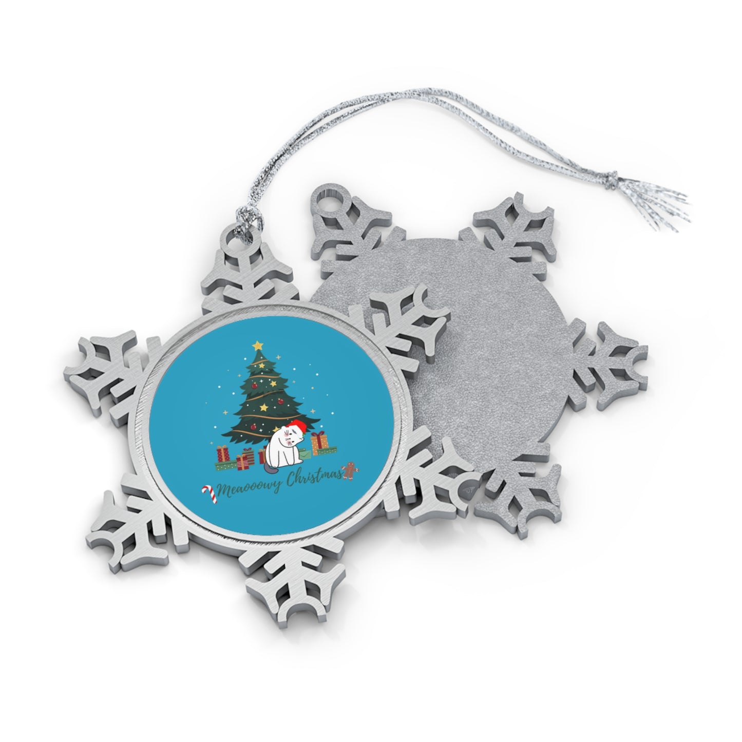 Funny Cat lover Snowflake Ornament christmas tree