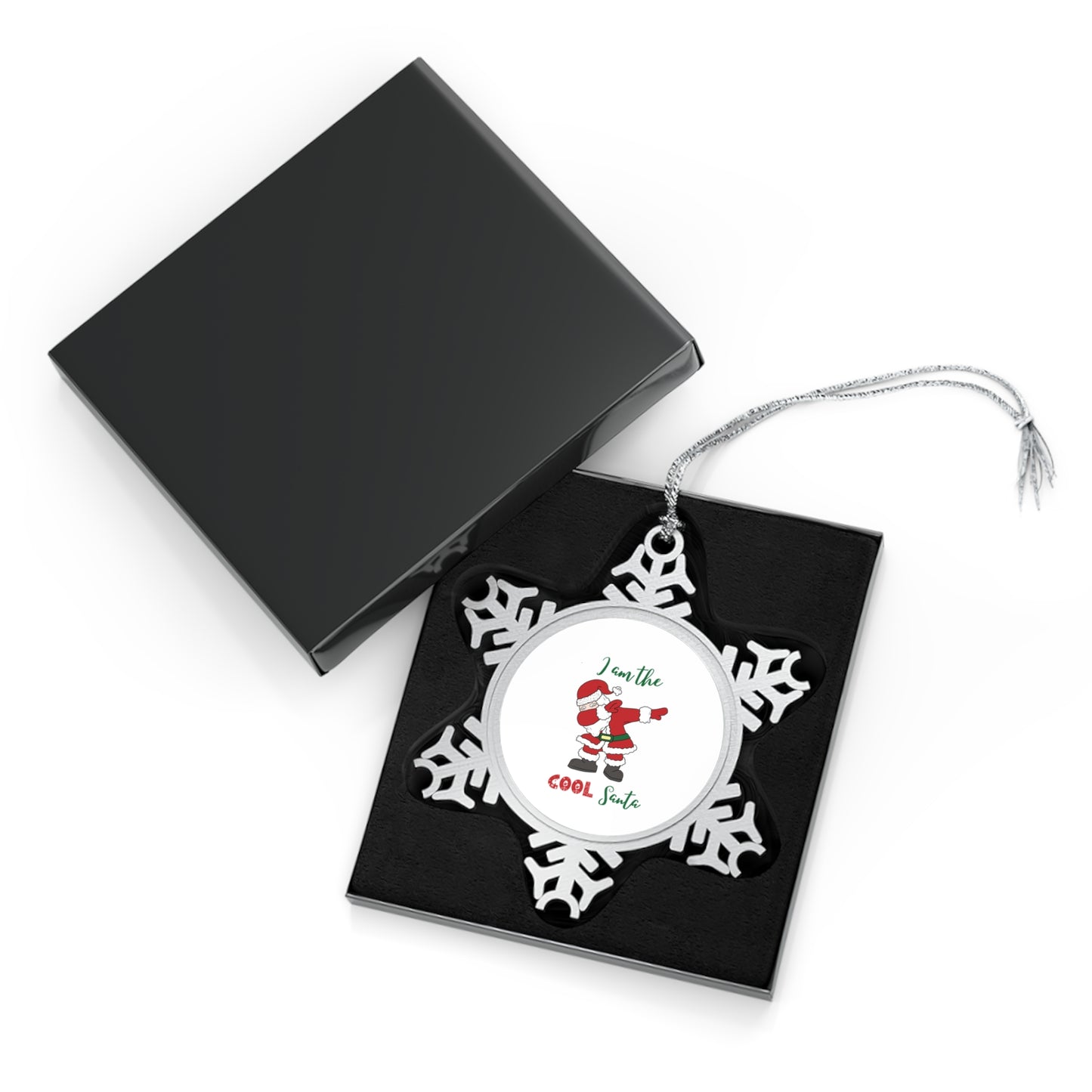 Funny Cool Santa Snowflake Ornament for christmas tree