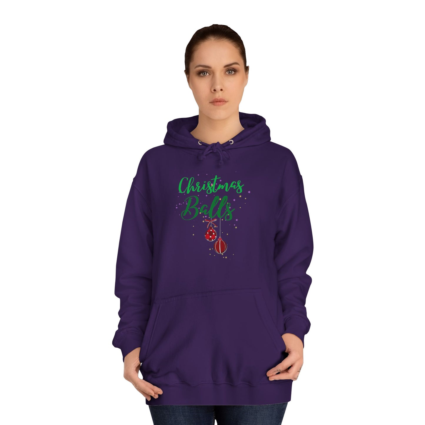 funny adult christmas message Hoodie - Christmas balls