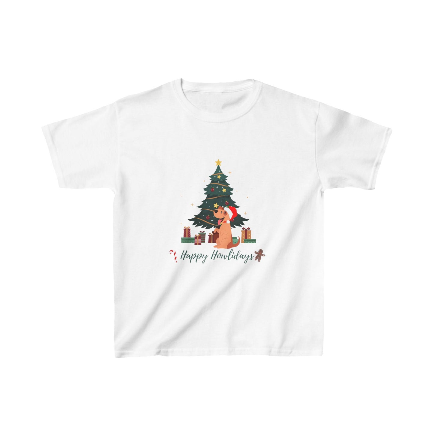 Kids funny dog christmas tree t-shirt Heavy Cotton™ Tee