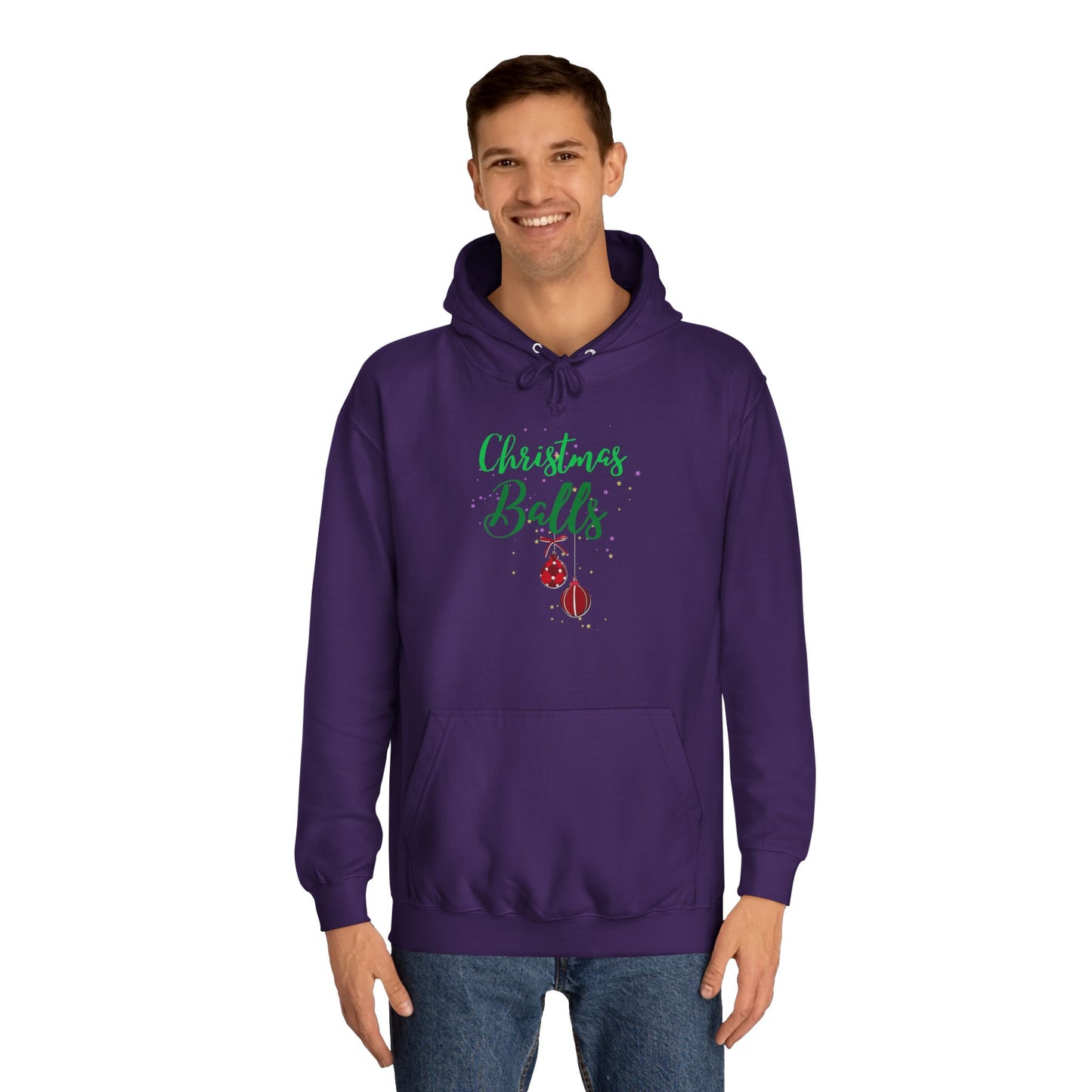 funny adult christmas message Hoodie - Christmas balls