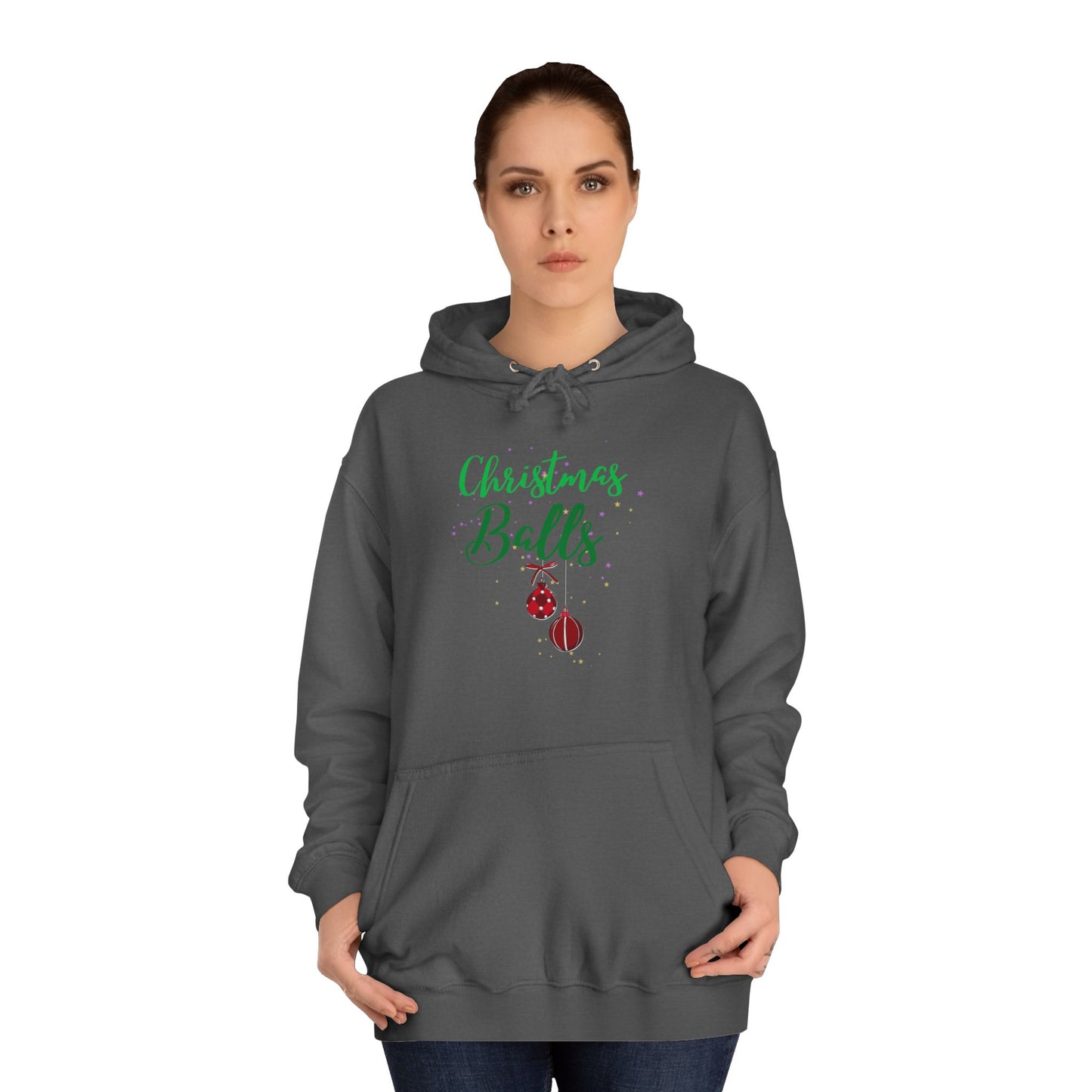 funny adult christmas message Hoodie - Christmas balls