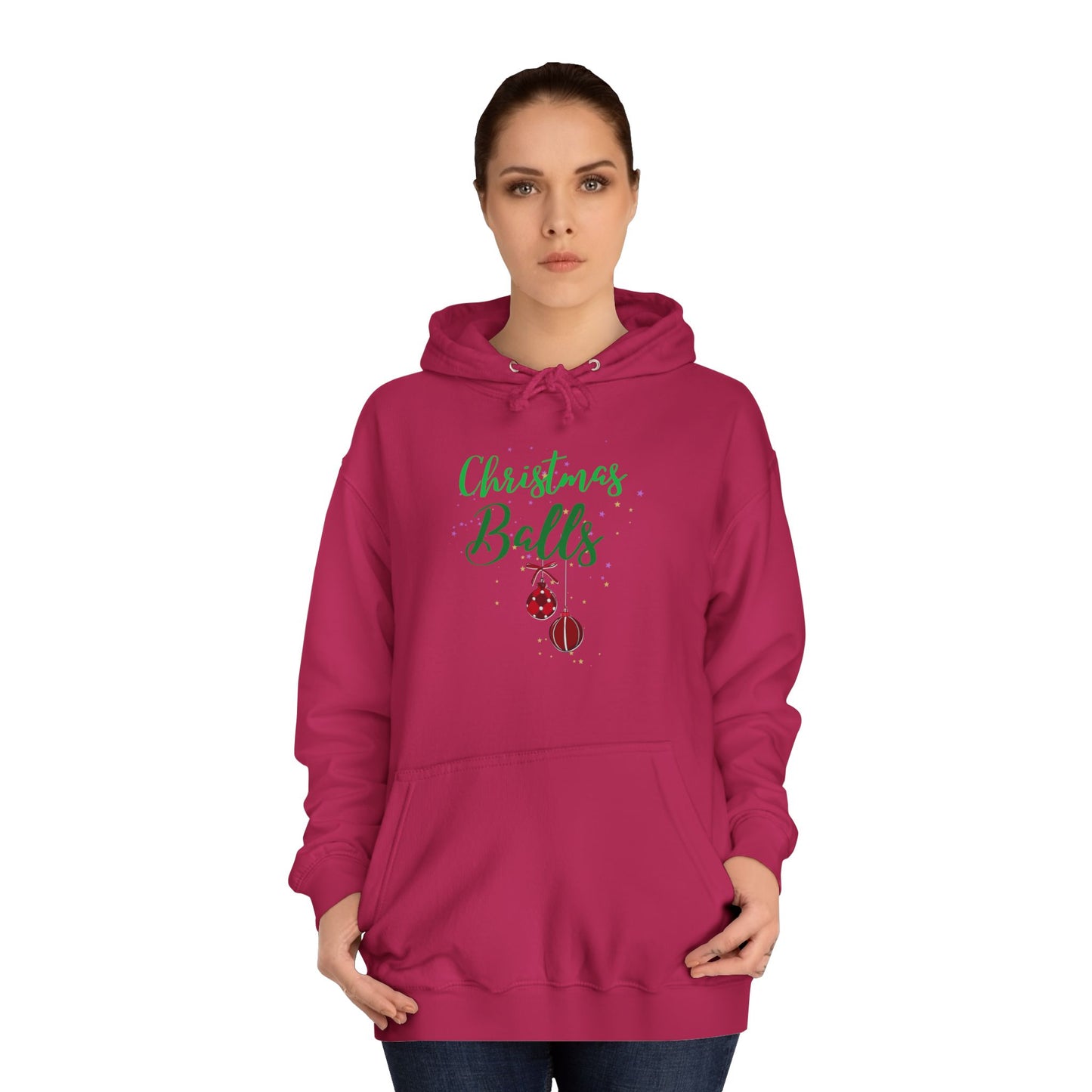 funny adult christmas message Hoodie - Christmas balls