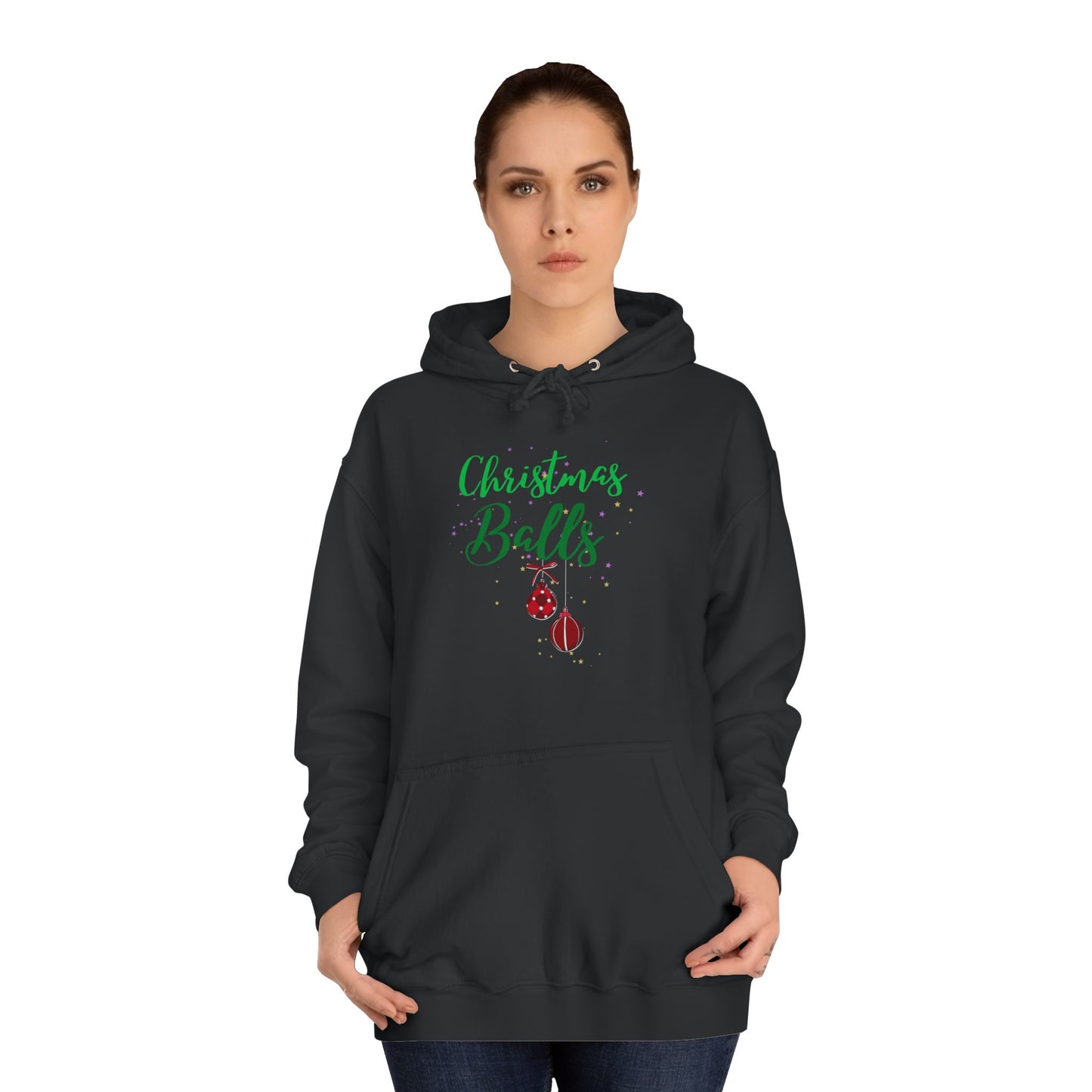 funny adult christmas message Hoodie - Christmas balls