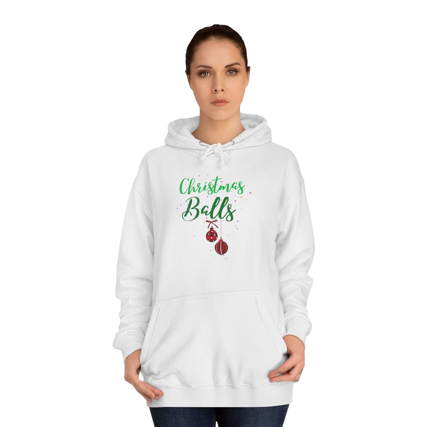 funny adult christmas message Hoodie - Christmas balls