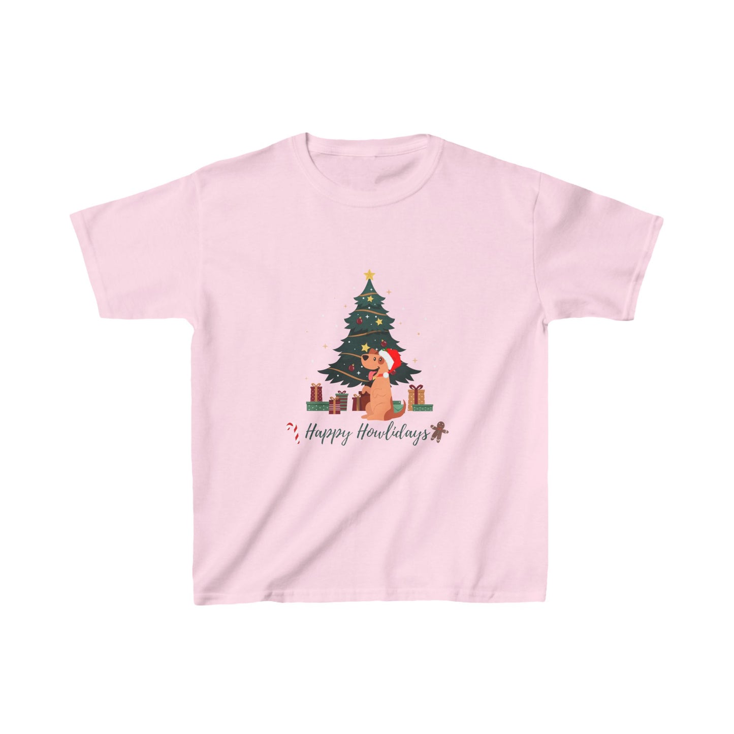 Kids funny dog christmas tree t-shirt Heavy Cotton™ Tee