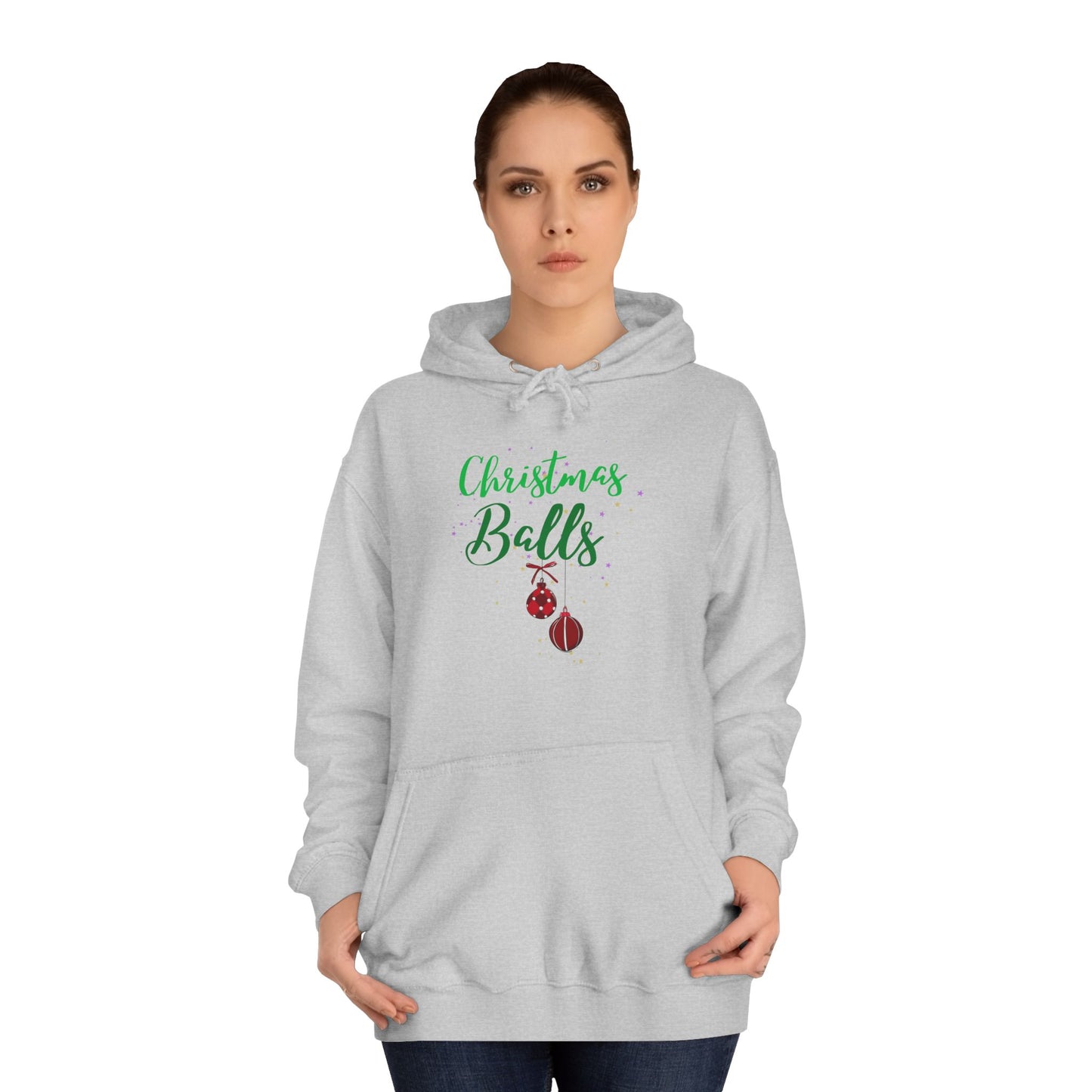 funny adult christmas message Hoodie - Christmas balls