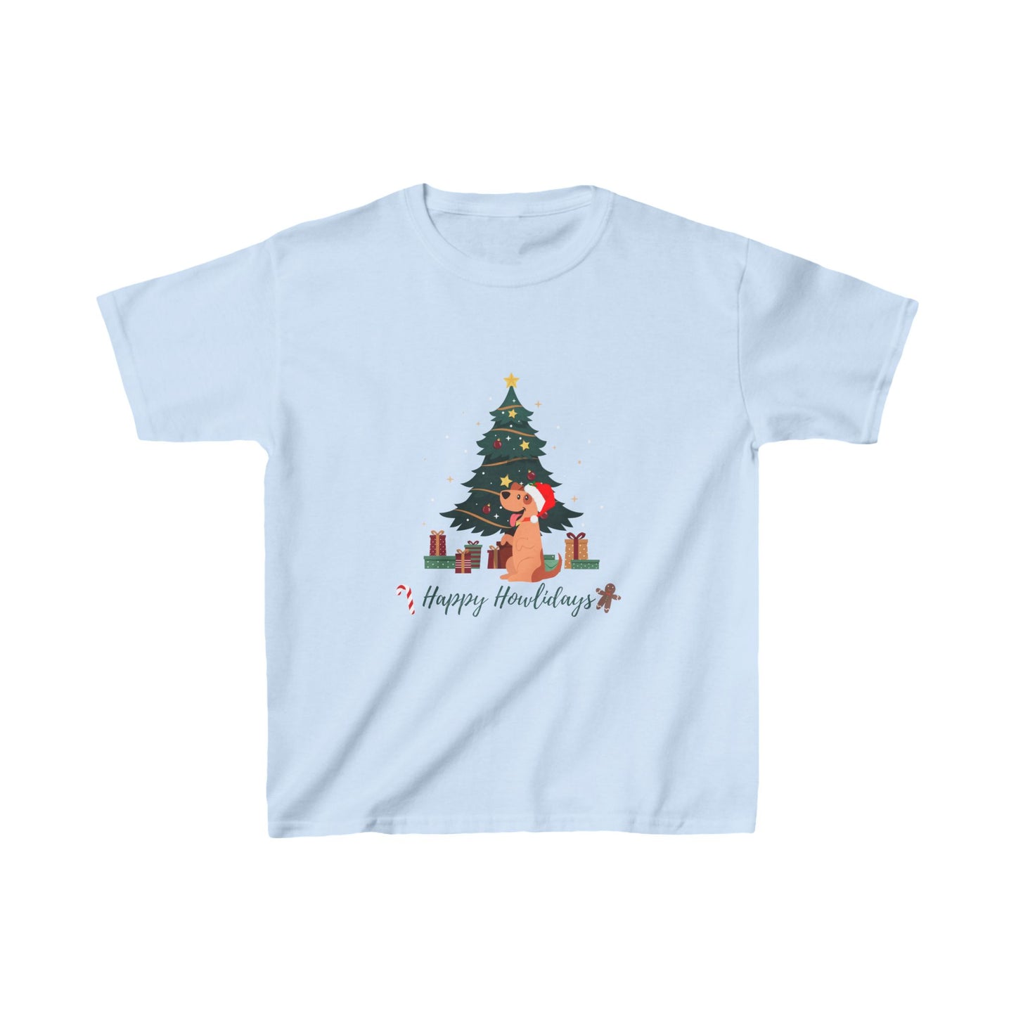 Kids funny dog christmas tree t-shirt Heavy Cotton™ Tee