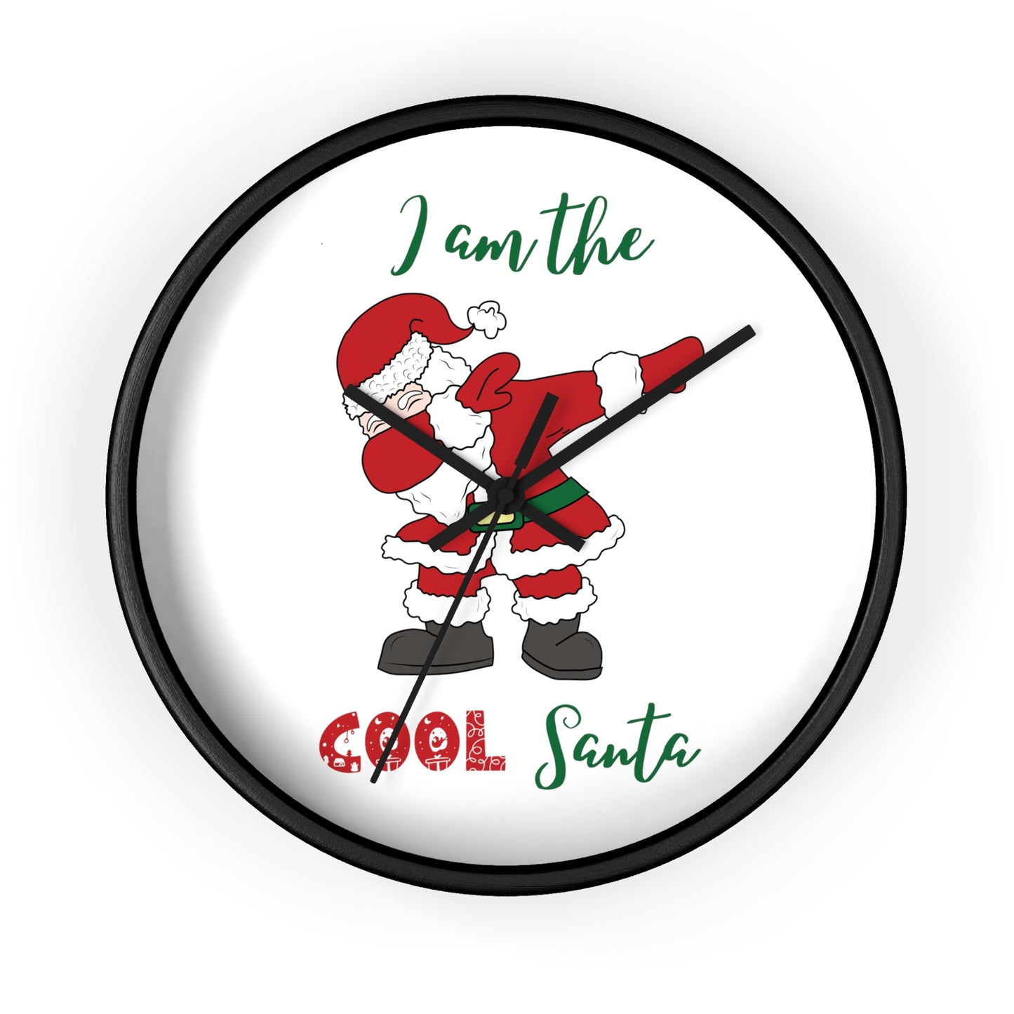 Funny Cool Santa Wall Clock present for Christmas - I am the cool Santa