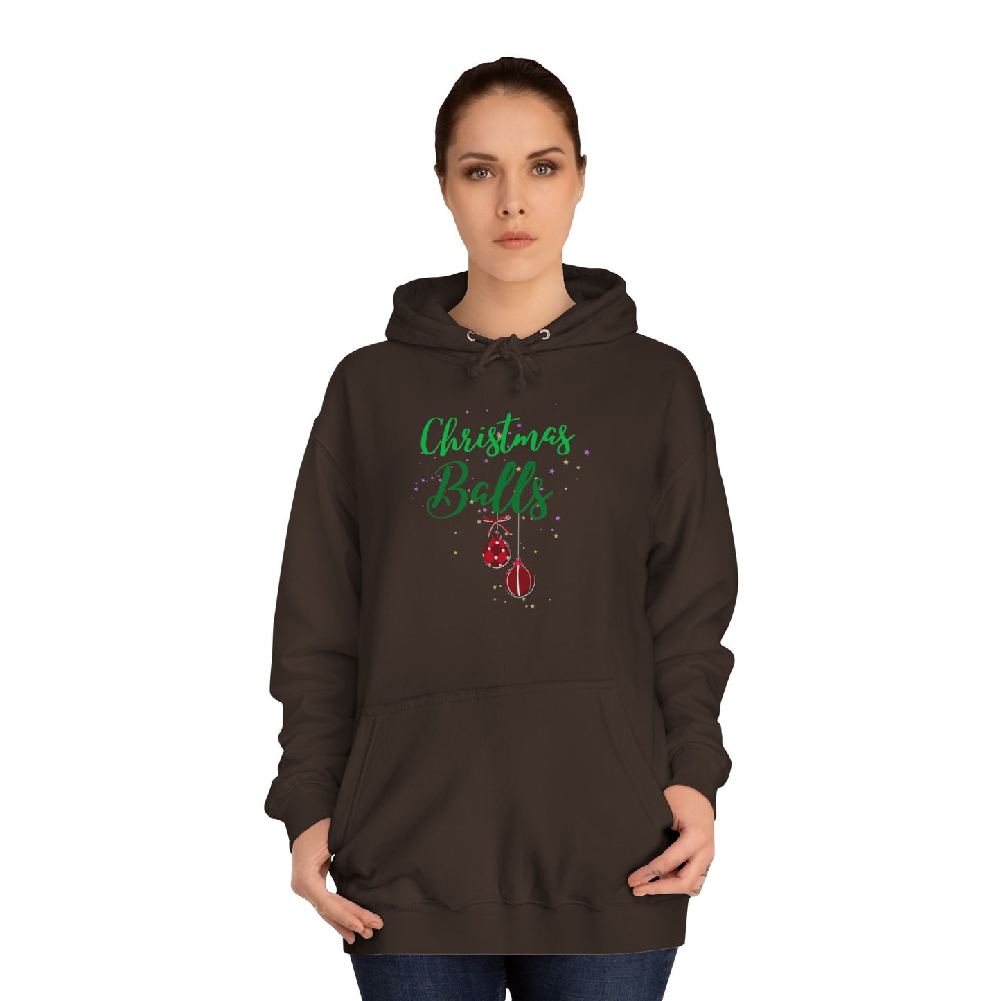funny adult christmas message Hoodie - Christmas balls