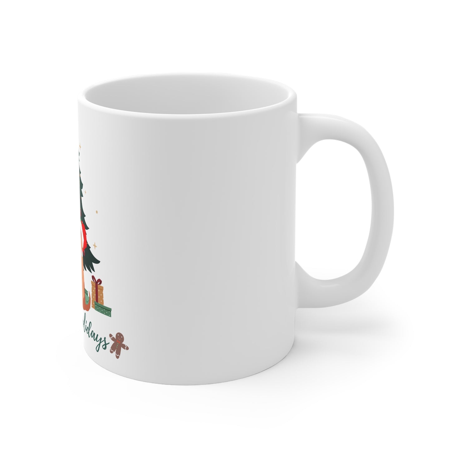 Mug for Dog Lovers with Funny Christmas Message - 11oz White