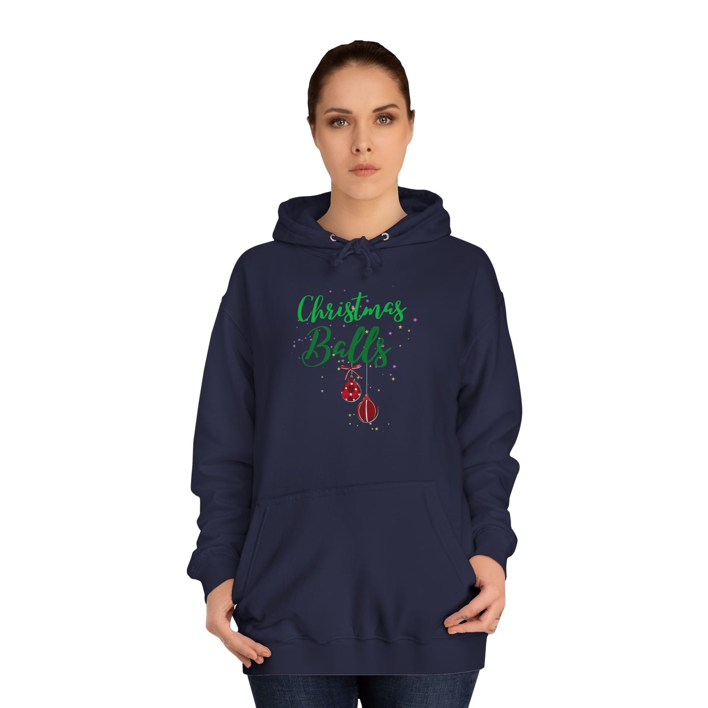 funny adult christmas message Hoodie - Christmas balls