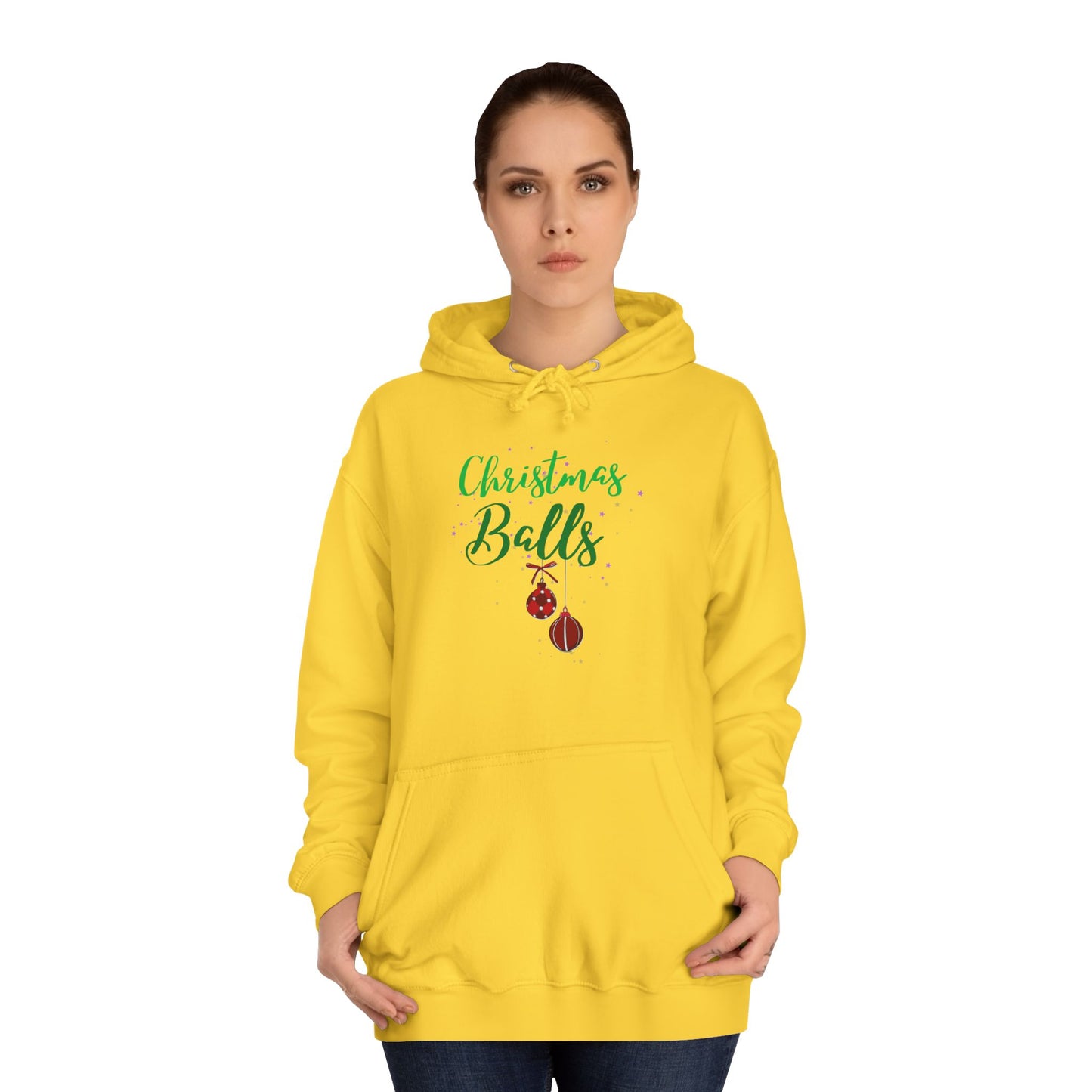funny adult christmas message Hoodie - Christmas balls