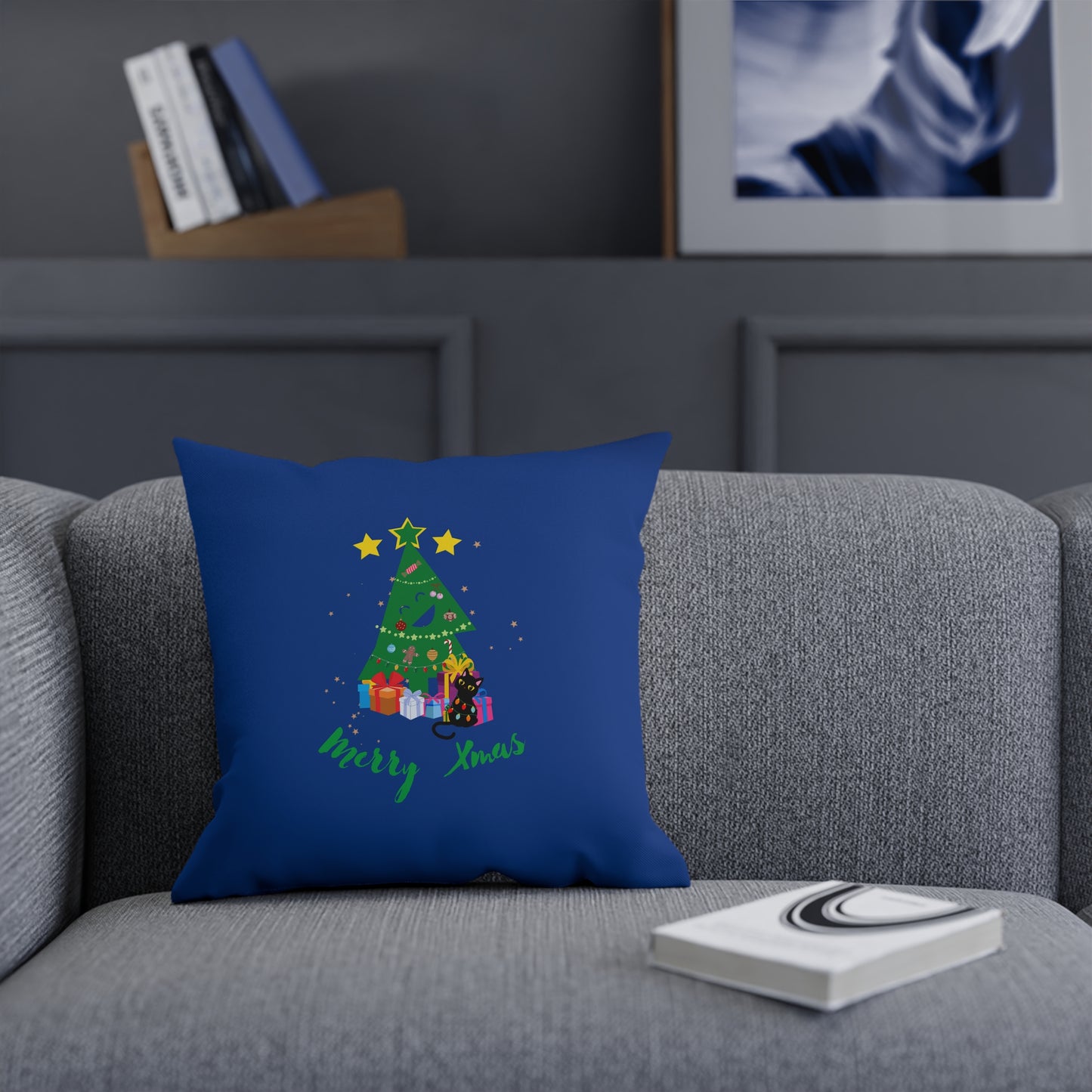 Funny Merry Xmas Tree Cushion - Pillow