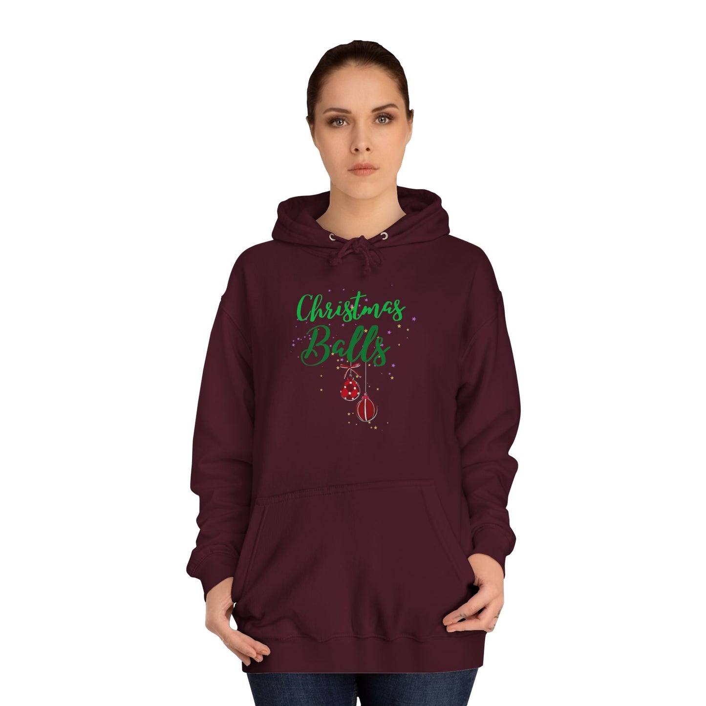 funny adult christmas message Hoodie - Christmas balls