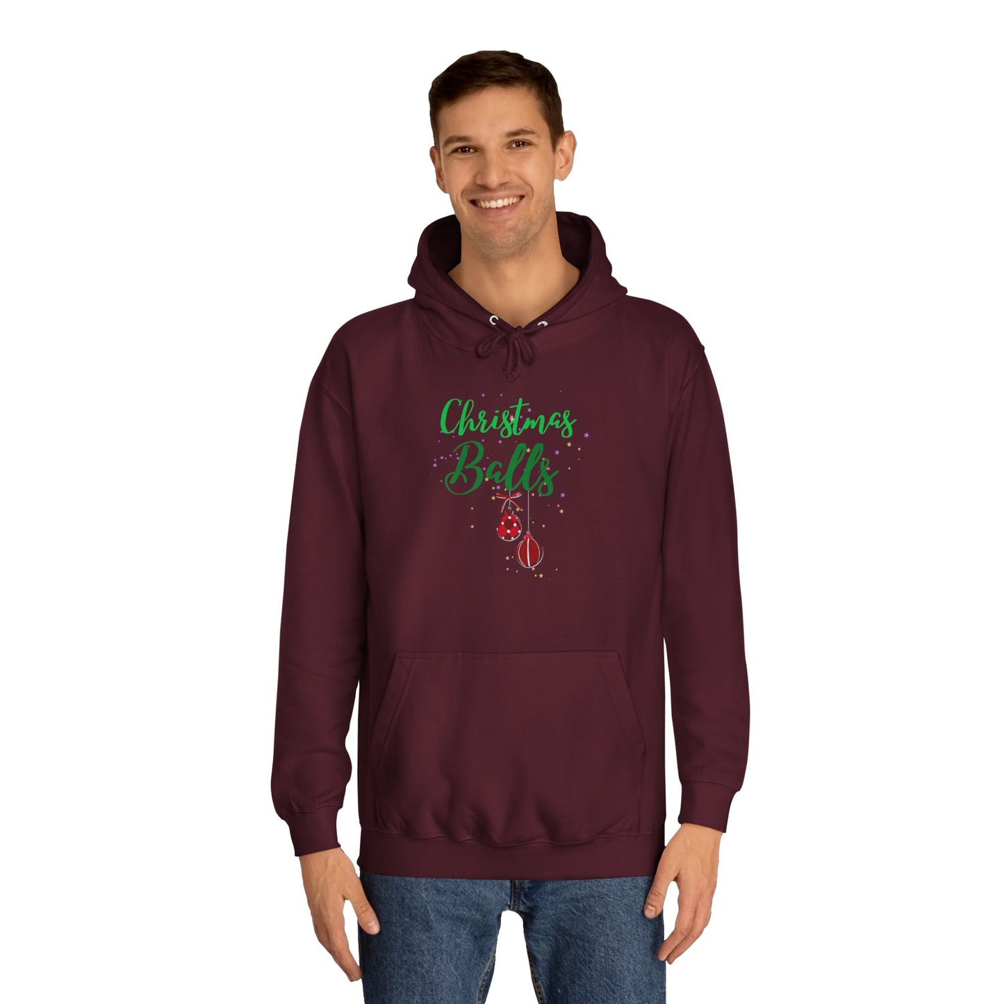 funny adult christmas message Hoodie - Christmas balls