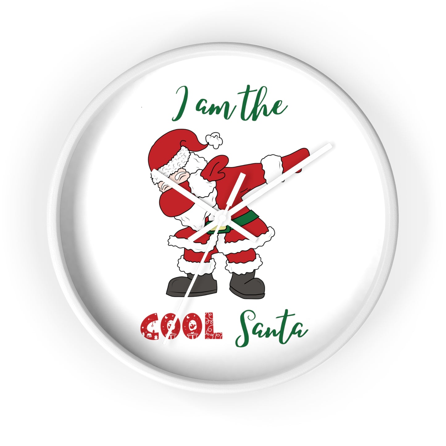 Funny Cool Santa Wall Clock present for Christmas - I am the cool Santa