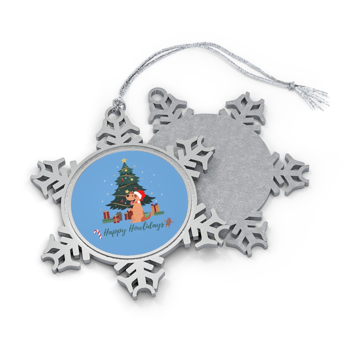 Funny dog lover Snowflake Ornament for christmas tree