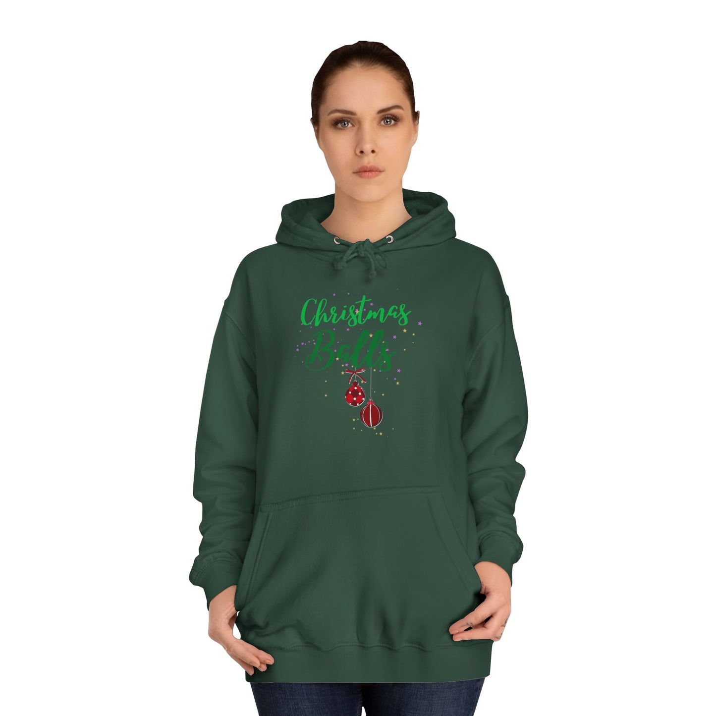 funny adult christmas message Hoodie - Christmas balls