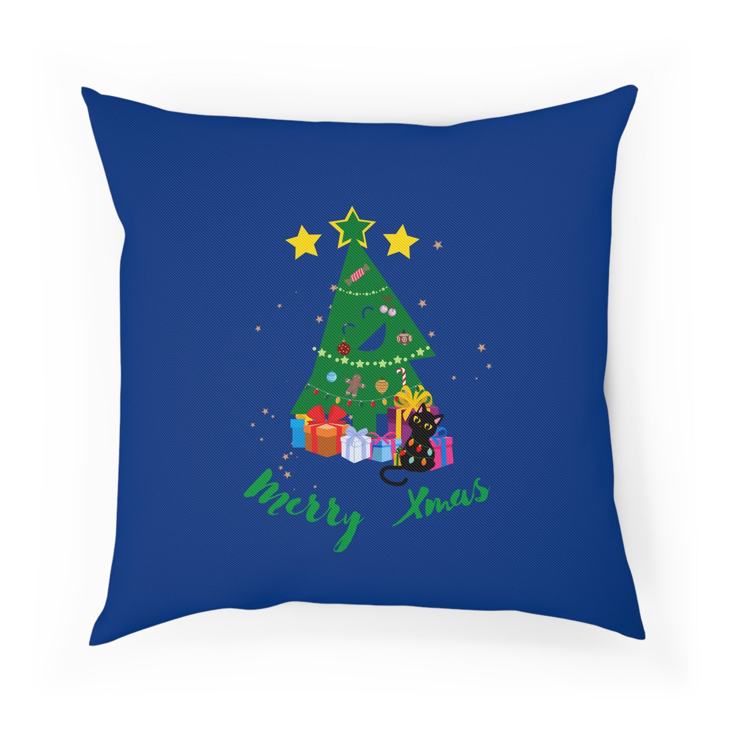 Funny Merry Xmas Tree Cushion - Pillow