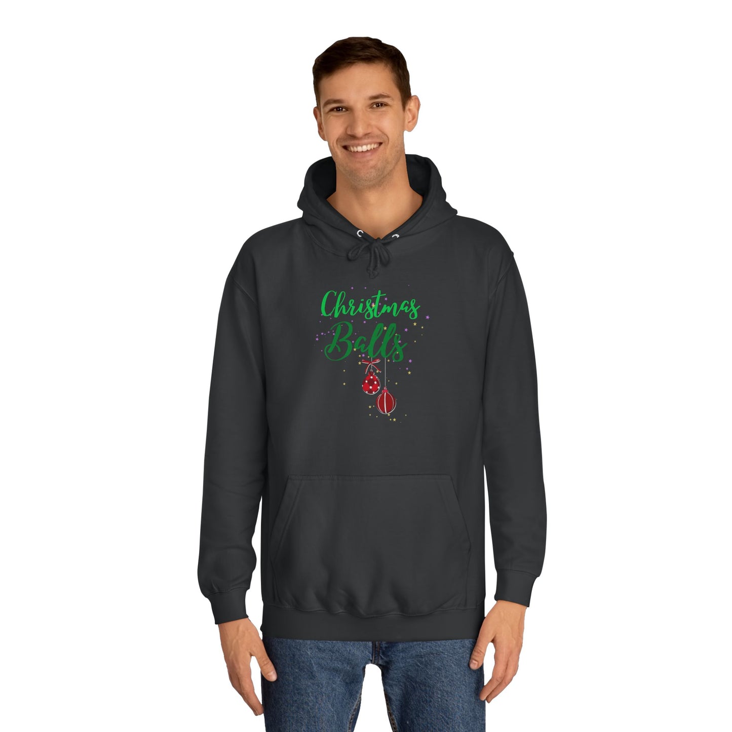 funny adult christmas message Hoodie - Christmas balls