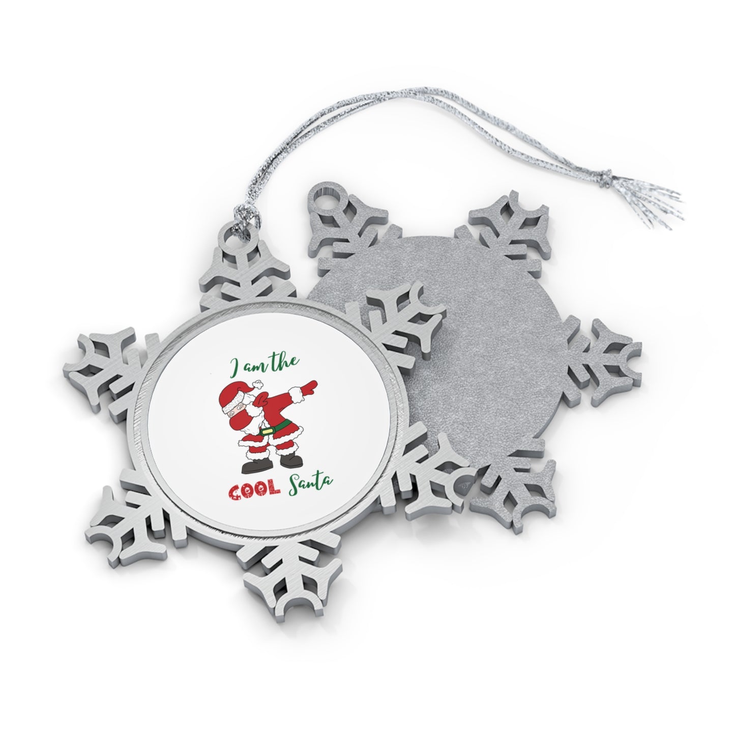 Funny Cool Santa Snowflake Ornament for christmas tree