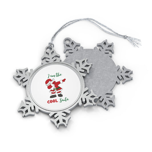 Funny Cool Santa Snowflake Ornament for christmas tree