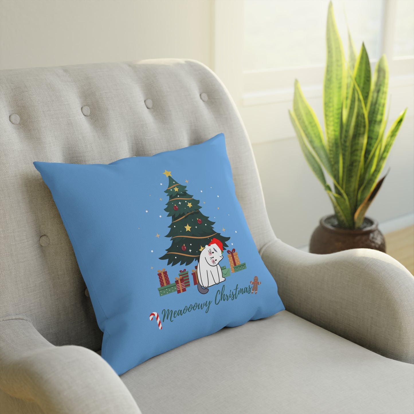 Cat lover funny Christmas Cushion - Pillow