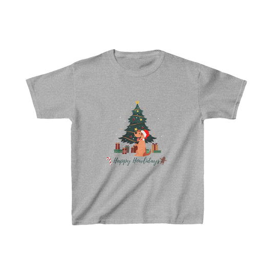 Kids funny dog christmas tree t-shirt Heavy Cotton™ Tee