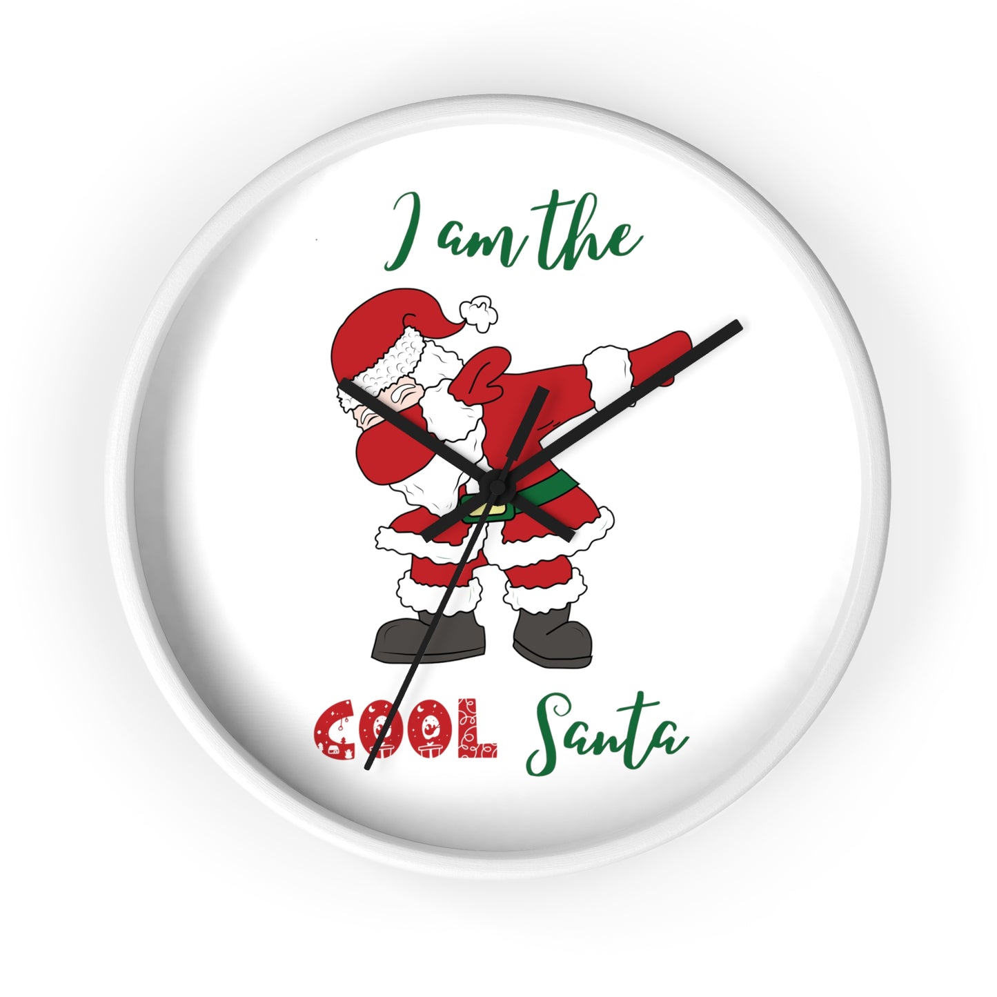 Funny Cool Santa Wall Clock present for Christmas - I am the cool Santa