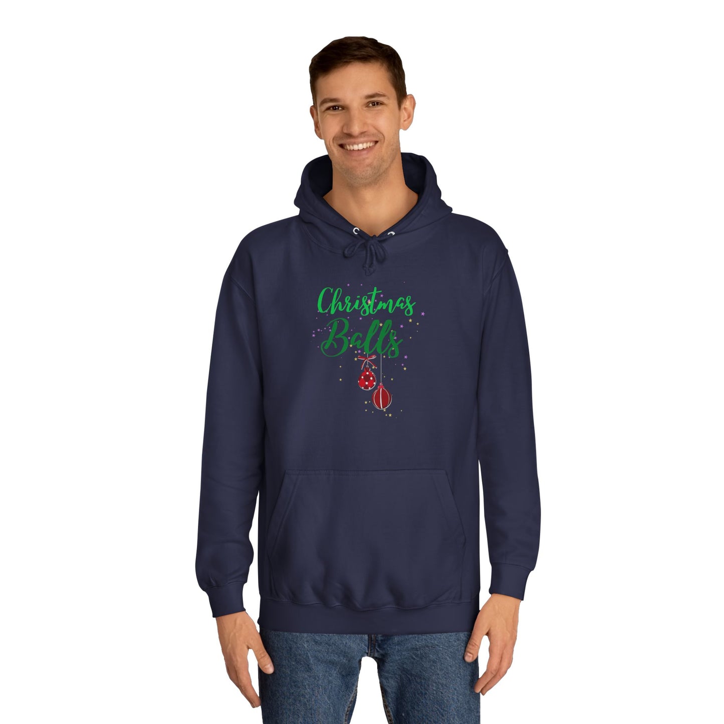 funny adult christmas message Hoodie - Christmas balls