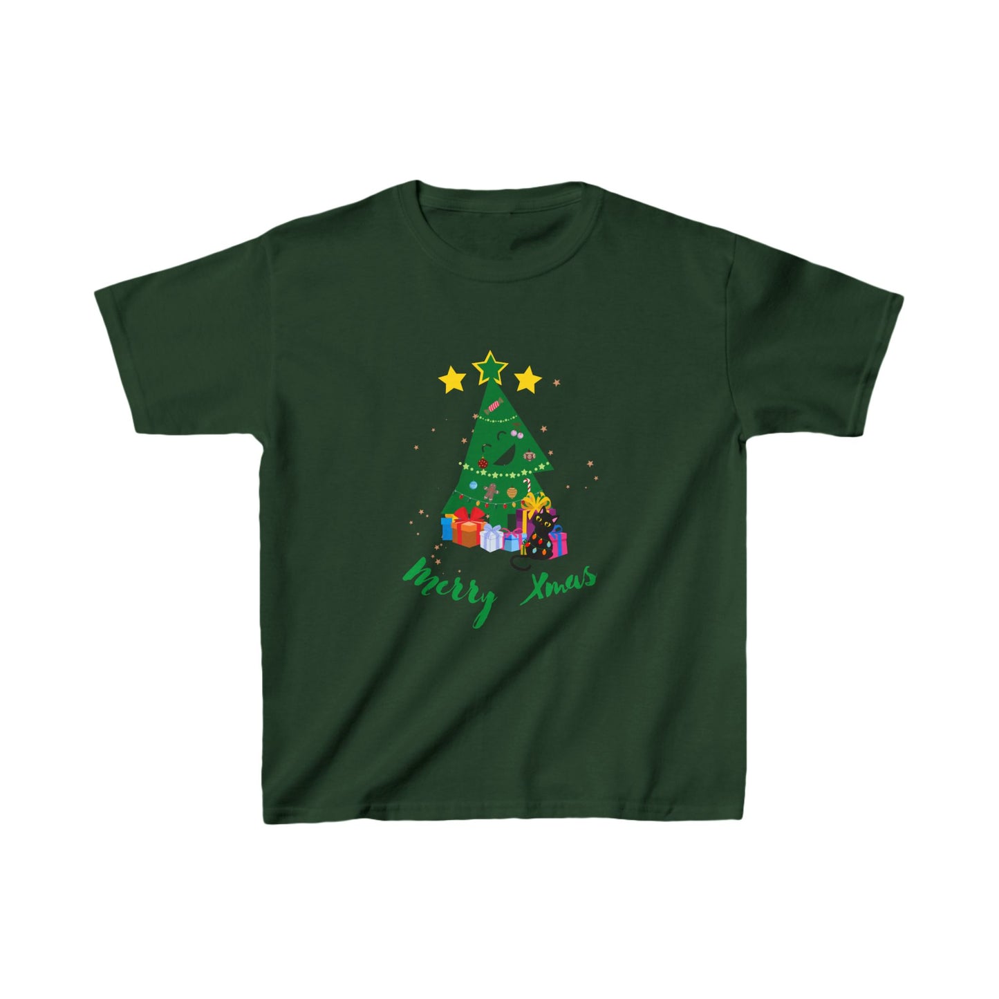 Kids Tee Funny Christmas Tree Xmas Merry Xmas
