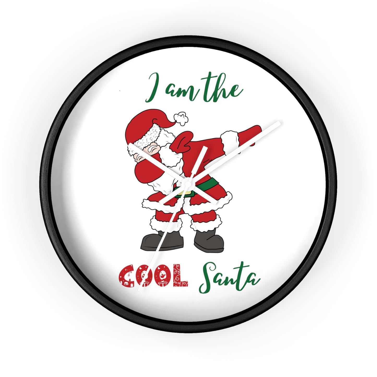 Funny Cool Santa Wall Clock present for Christmas - I am the cool Santa